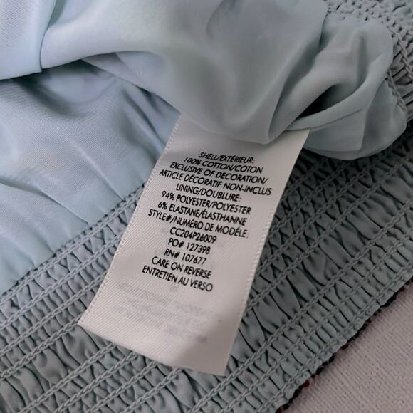 Alice + Olivia Lois Printed Smocked Crop TopIn Ritzymulti Size L NWT - Picture 9 of 11